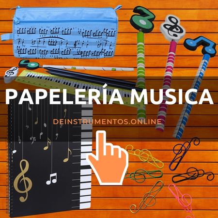 Papelería Musical y Regalos con Motivos Musicales Papelería musical, tienda de música. Agendas, libretas, lápices, carpetas, estuches, clips Trombones de Varas y Pistones tiendadeinstrumentos.es